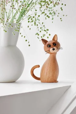 Puukoriste kissa Lucky The Cat 15,9 cm
