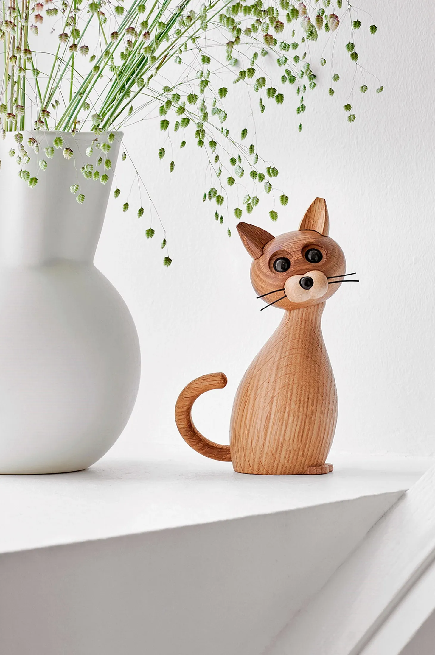 Puukoriste kissa Lucky The Cat 15,9 cm