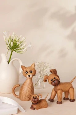 Puukoriste kissa Lucky The Cat 15,9 cm