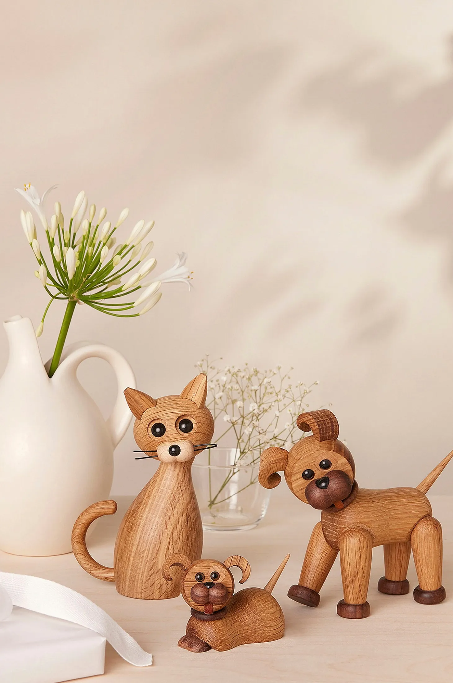 Puukoriste kissa Lucky The Cat 15,9 cm