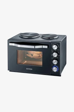 Pöytäliesi, jossa 2 keittolevyä ja uuni