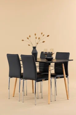 Ruokailuryhmä Danburi ja tuolit Lily, 4 kpl