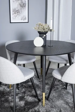 Ruokailuryhmä Dipp ja ruokapöydän tuolit Velvet, 4 kpl