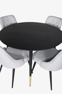 Ruokailuryhmä Dipp ja ruokapöydän tuolit Velvet Deluxe, 4 kpl