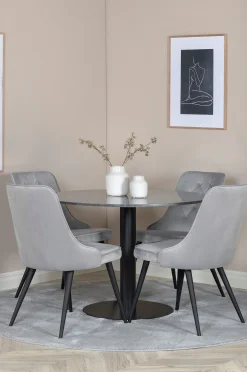 Ruokailuryhmä Estelle ja tuolit Velvet Deluxe, 4 kpl