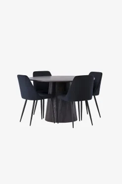 Ruokailuryhmä Lanzo ja tuolit Night, 4 kpl