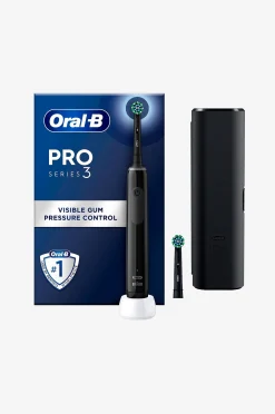 Sähköhammasharja Pro3 Black + Extra Refill + TC