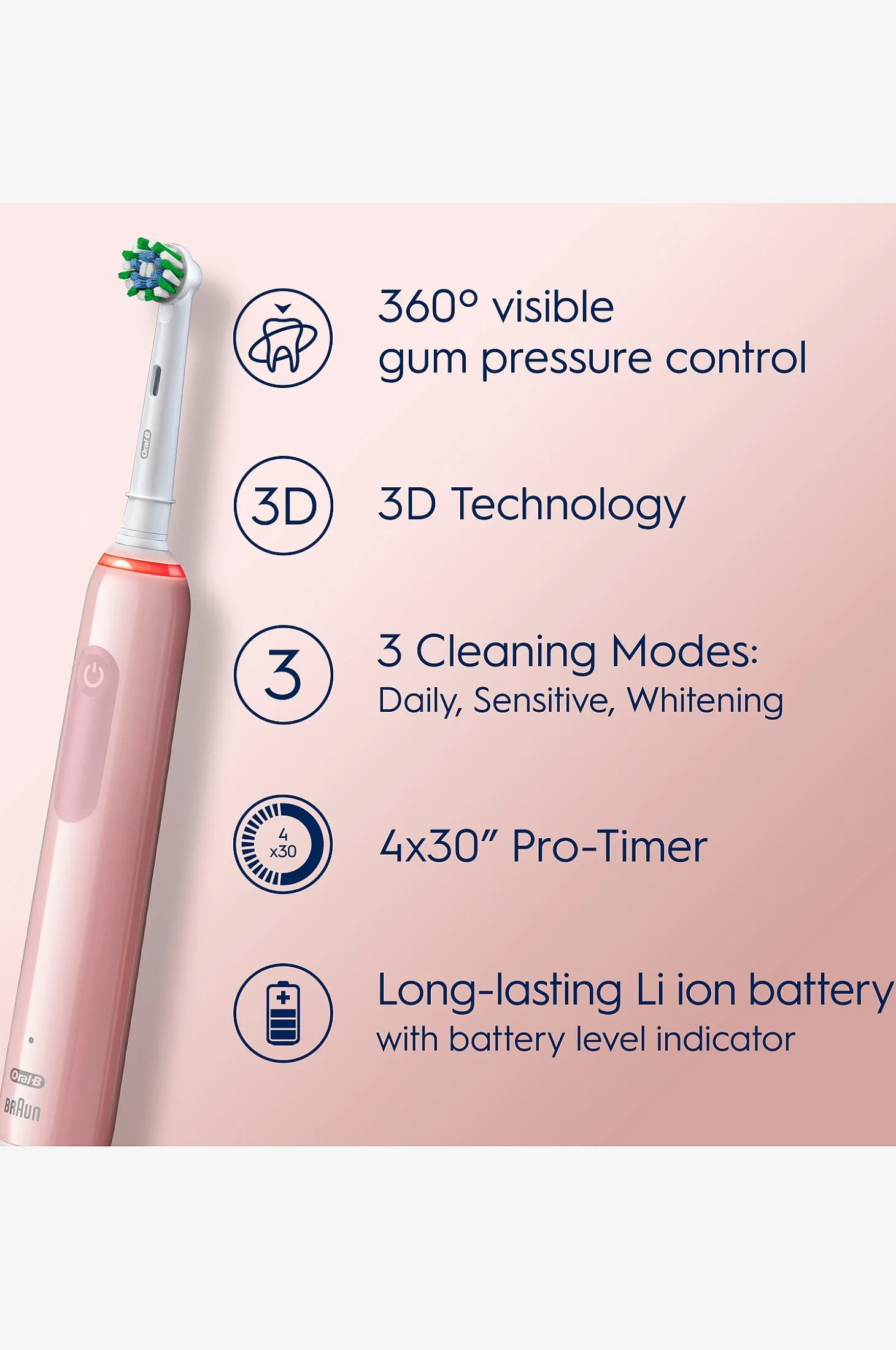 Sähköhammasharja Pro3 Pink + Extra Refill