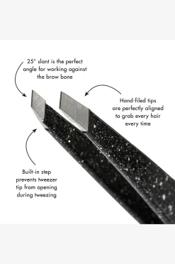 Slant Tweezer Sparkling Black Anniversary Retail