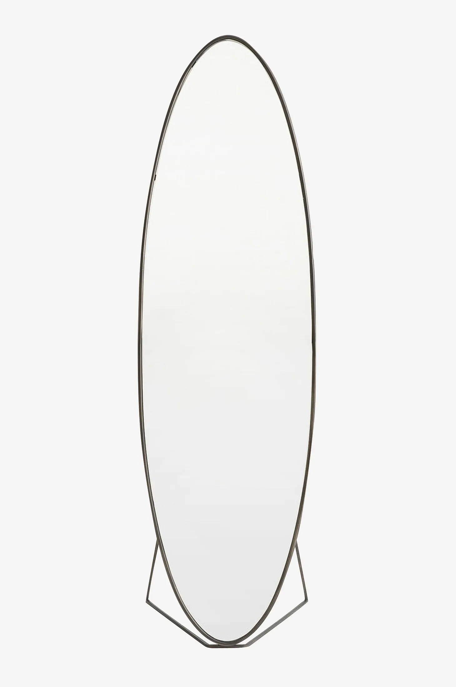 Soikea psyche-tyylinen peili, metalli, K 169,5 cm, Koban