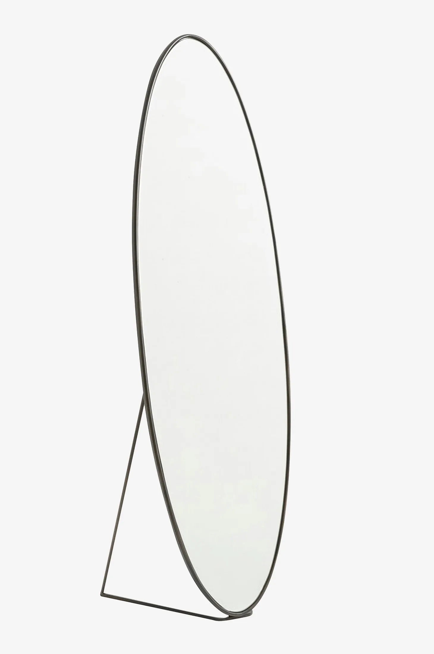 Soikea psyche-tyylinen peili, metalli, K 169,5 cm, Koban