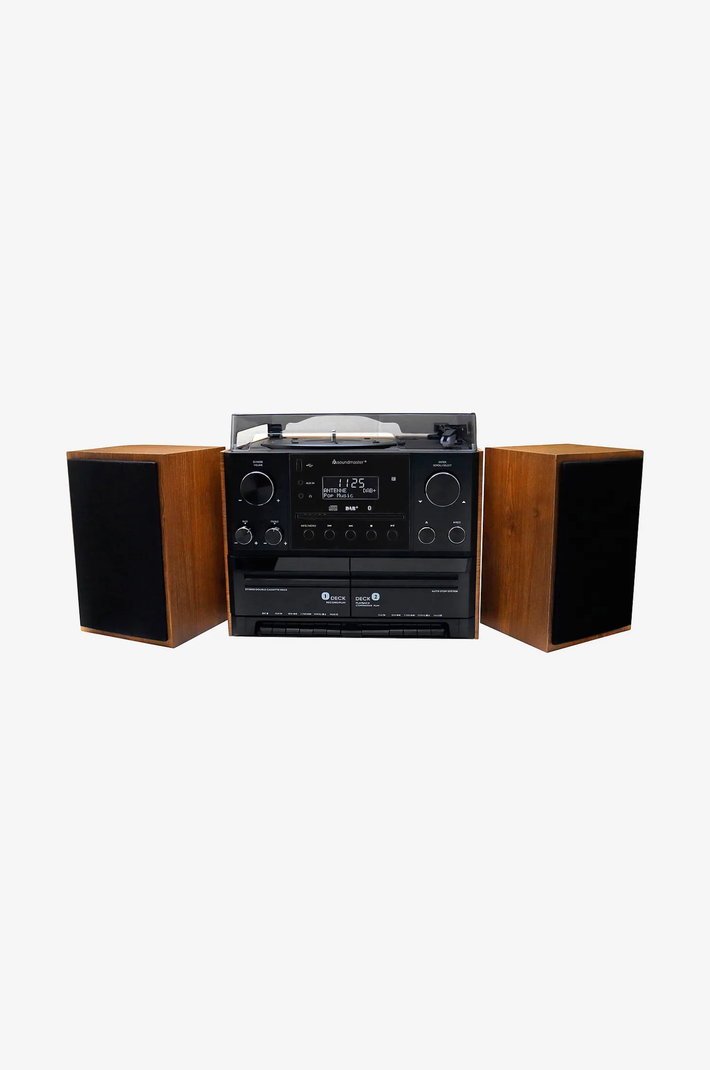 Stereo Music Centre Mcd5600 With Dab+/fm Radio, Cd/mp3, Turntable, Double Cassette, Usb, Bluetooth