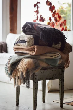 Torkkupeitto Checked Recycled Wool Throw