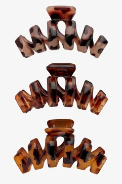 Tortoiseshell Claw Clips - 3 Pack