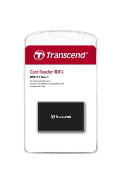 Transcend-kortinlukija F8 USB 3.0 Musta