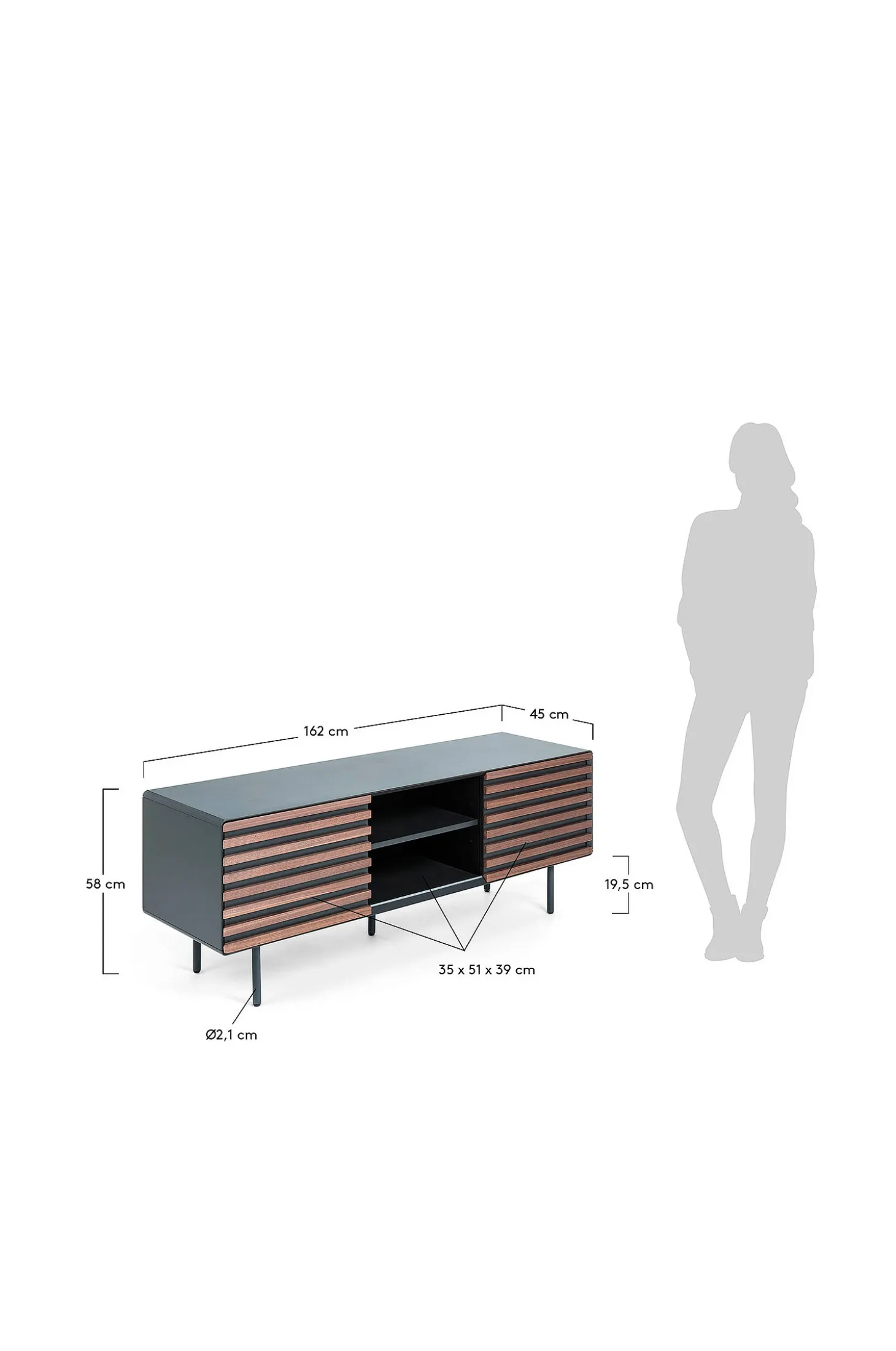 TV-taso Kesia 162 x 58 cm