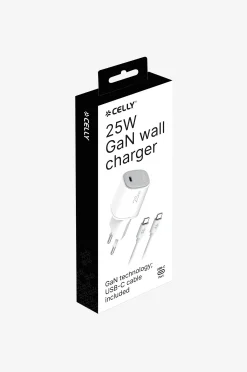 Usb-laturi Gan 1 x Usb-c PD 25w + Usb-c-kaapeli