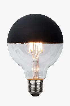 Valonlähde E27 LED -pallolamppu 95 mm, musta kärkipeili 2,8 W