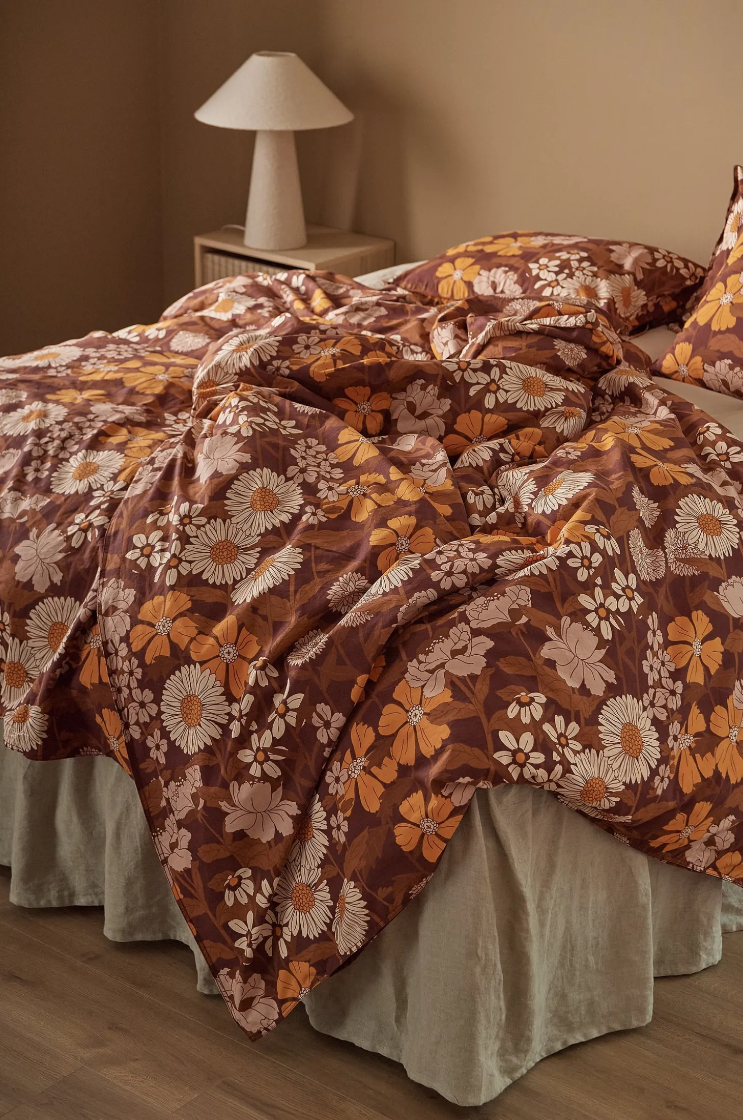 Vuodevaatesetti Avery Flower puuvilla percale 2 tai 3 kappaletta