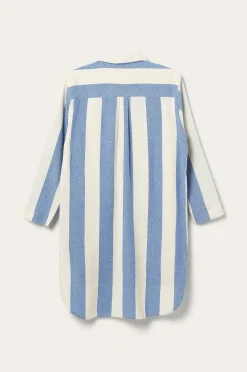 Yöpaita Valerie Block Stripe puuvillaflanellia